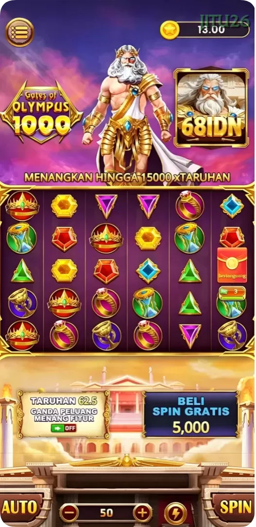 Cuplikan layar DJARUMTOTO — menu navigasi