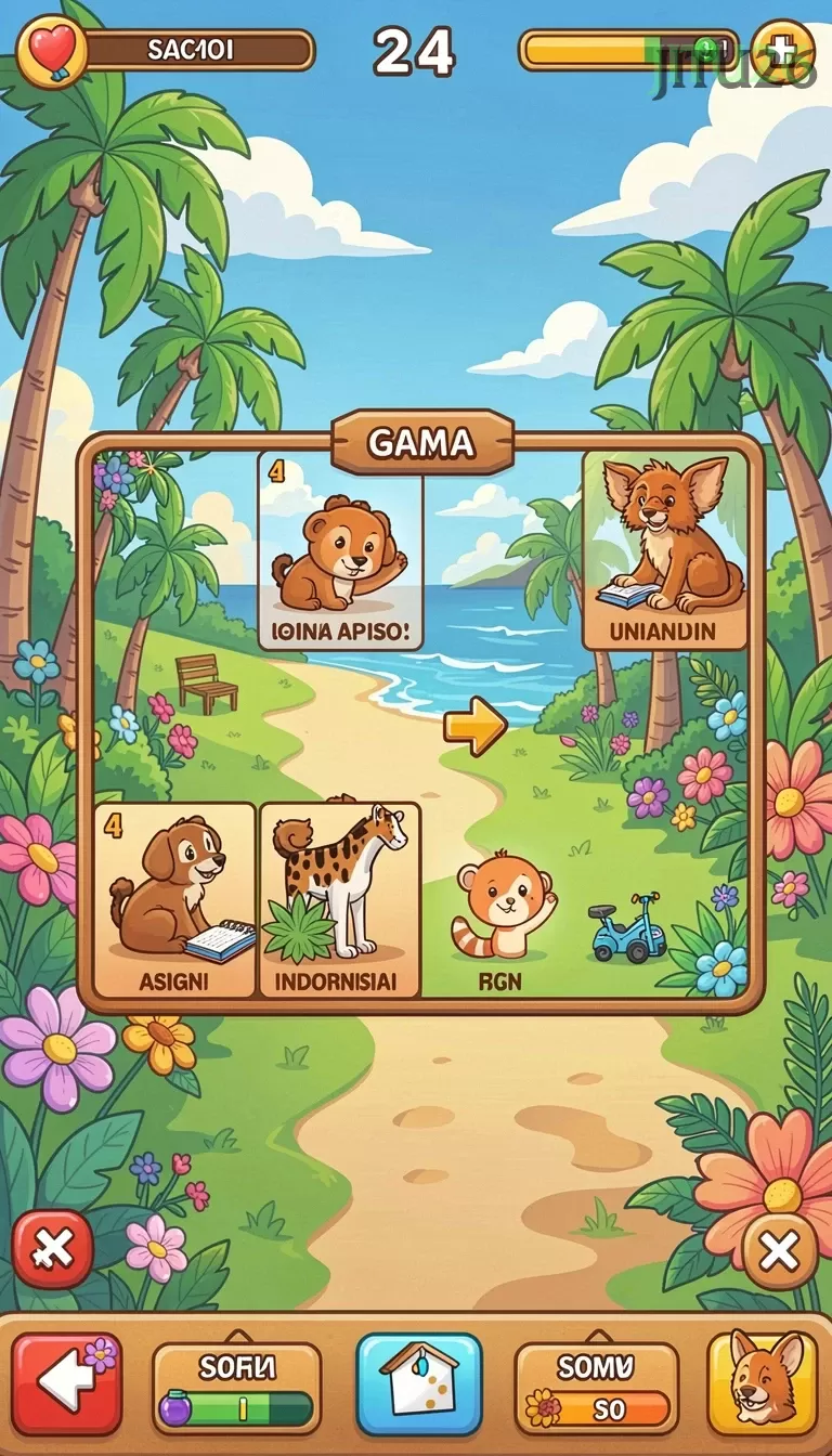 Cuplikan layar APIGACOR888 — menu navigasi